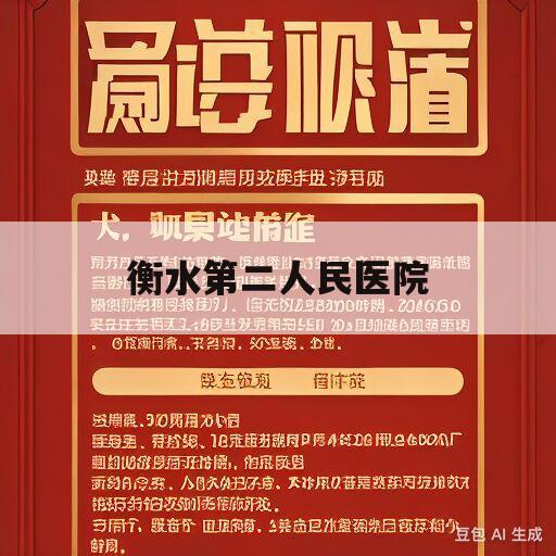 衡水第二人民医院(衡水第二人民医院是三甲医院吗)